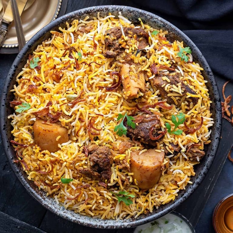 Goat Dum Biryani Delight