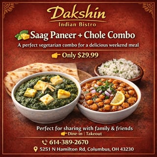 Saag Paneer + Chole Combo